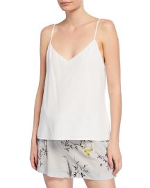 L  x27 Agence Jane V-Neck Spaghetti-Strap Silk Tank at Neiman Marcus